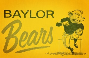 1955_College_Football_Vintage Baylor Bears Art II